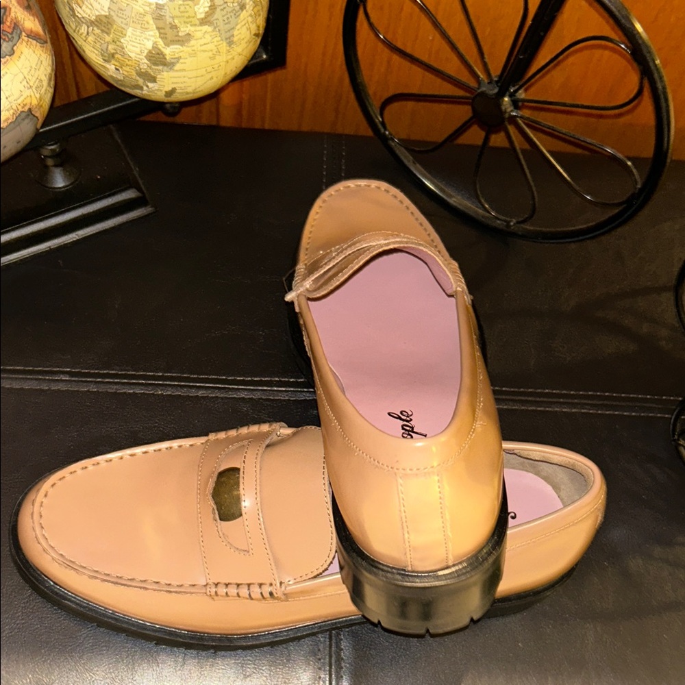 Free People Tan Leather Loafers - Picture 12 of 17